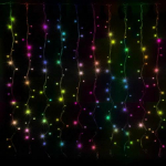 Christmas string - curtains 3x3m, multicolor, 220V, IP44, 300LED