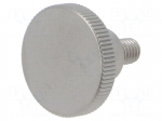 Knob | &Oslash;: 20mm | Ext.thread: M5 | 8mm | H: 11.5mm | stainless steel