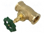 Straight valve | 16bar | brass CW617N | Thread: G 3/4" internal
