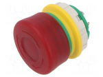Switch: emergency stop | 22mm | Stabl.pos: 2 | NC x2 | red | yes | IP65