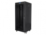 Lanberg | Rack cabinet 19" free-standing 27U/600x600 (flat pack) with glass door lCD V2 | FF01-6627-12BL | Black