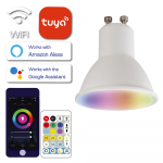LED Spuldze ar pulti  TUYA WIFI GU10 , 5w 480lm