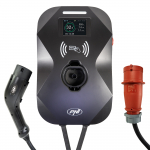 Kolmefaasiline laadimine, 22 kW elektriautodele, 32A/16A/13A/10A, IP55, Mobiilirakendus + RFID-kaart