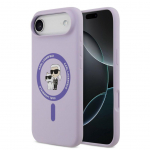 Back panel cover Karl Lagerfeld Apple iPhone Air Liquid Silicone Karl and Choupette MagSafe Case Purple