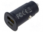 USB power supply | USB A socket,USB C socket | Sup.volt: 12&divide;24VDC