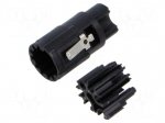 Connector: M17 | female | contact insert | M17 | PIN: 9(4+5) | crimped