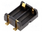 Holder | CR123A | Batt.no: 2 | SMT | polyamide | plastic | -50&divide;145&deg;C
