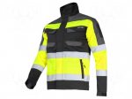 Work jacket | Size: XL | black/yellow | warning,slim-fit | 270g/m2