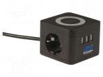 Extension lead | 3G1.5mm2 | 1.5m | CEE 7/3 (F) socket,USB A socket