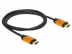 Cable | HDMI plug,both sides | HDMI 2.1 | Len: 1.5m | black | 48Gbps
