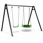M&auml;nguala | PC | Konsoolid | Tarvikud // M&auml;nguasjad ja m&auml;ngud lastele // Huśtawka Ogrodowa Bocianie Gniazdo Siedzisko 2w1 Stelaż Czarny 260x173 cm