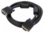 Cable | D-Sub 15pin plug,both sides | 2m | black | 28AWG | black