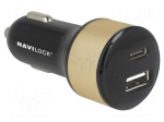 USB power supply | USB A socket,USB C socket | Sup.volt: 12&divide;24VDC