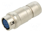 Connector: circular | push-pull | plug | PIN: 12 | 2A | HR10 | gold-plated