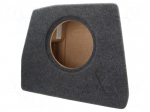Car loudspeaker enclosure | MDF | gray melange | textil | 17l | 250mm