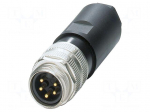 Connector: 7/8" | plug | PIN: 5 | straight | unshielded | 9A | 300V | IP67