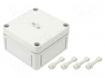 Enclosure: multipurpose | X: 94mm | Y: 94mm | Z: 57mm | TK PC | grey | IP66