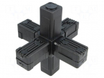 Mounting coupler | for profiles | Mat: polyamide | -30&divide;100&deg;C | I: 77mm