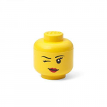 Room Copenhagen LEGO Storage Head "Whinky", mini, storage box (yellow)