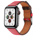 Fusion Accessories viedpulksteņa siksniņa priek&scaron; Apple Watch (38/40 mm) | āda | sarkana