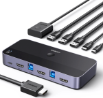 UGREEN CM664 KVM Switch 2 in 1 HDMI / USB-A / USB-B / USB-C / micro USB 4K@60Hz