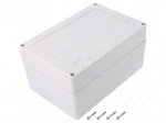 Enclosure: multipurpose | X: 120mm | Y: 180mm | Z: 90mm | ZP | ABS | gasket