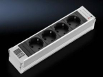 Rittal DK 7856.100 power extension 4 AC outlet(s) Indoor Aluminium, Black