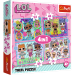 M&auml;nguala | PC | Konsoolid | Tarvikud // Harivad m&auml;nguasjad | Interaktiivsed | Loomingulised | Kunstilised // Puzzle - 4w1 (35, 48, 54, 70) - Poznaj laleczki - LOL Surprise! - Trefl 34613