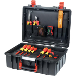 Wiha tool case Basic Set L electric (red/yellow, 46 pieces, with case)