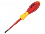 Screwdriver | insulated,slim | Phillips | PH1 | Blade length: 80mm