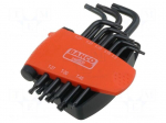 Key set | Torx&reg; | TX09,TX10,TX15,TX20,TX25,TX27,TX30,TX40 | Pcs: 8