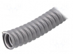 Protective tube | &Oslash;Braid : 19mm | PVC | grey | Len: 10m | -25&divide;80&deg;C