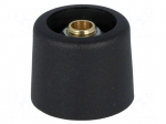 Knob | without pointer | polyamide | &Oslash;shaft: 6.35mm | &Oslash;20x16mm | black