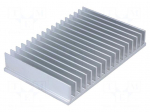 Heatsink: extruded | grilled | L: 100mm | W: 150mm | H: 25mm | aluminium