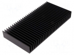 Heatsink: extruded | grilled | black | L: 100mm | W: 200mm | H: 25mm