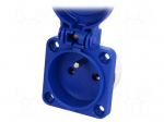 Connector: AC supply | socket | 2P+PE | 250VAC | 16A | blue | PIN: 3