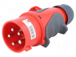 Connector: AC supply 3-phase | plug | male | 32A | 400VAC | IP44 | PIN: 5
