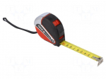 Measuring tape | L: 5m | Width: 19mm | Enclos.mat: ABS,metal | Class: II