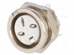 Socket | DIN | female | PIN: 3 | Layout: 180&deg; | for panel mounting,screw