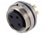 Connector: M16 | socket | female | soldering | PIN: 3 | 7A | 250V | straight
