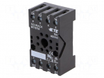 Socket | PIN: 8 | 10A | 400VAC | H: 26mm | W: 38mm | Mounting: DIN | Series: MT