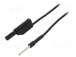 Test lead | 19A | 4mm banana plug-3,5mm banana plug | Len: 1m | black