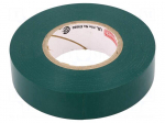 Tape: electrical insulating | W: 19mm | L: 20m | Thk: 0.18mm | green