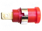 4mm banana | 36A | 1kV | red | gold-plated | soldered | Insulation: nylon