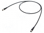Connection lead | M8 | PIN: 3 | 1m | plug | 60VAC | 4A | -25&divide;80&deg;C | IP65/IP67
