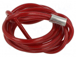 Rope | L: 1.8m | Mat: steel | Colour: red | Plating: vinyl