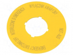 Description label | 22mm | IP66 | Dim: &Oslash;60mm | for emergency button