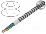 Wire | H03VV-F,OMY | 3G0.75mm2 | round | stranded | Cu | PVC | textile