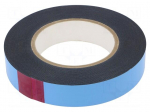 Tape: fixing | W: 25mm | L: 10m | Thk: 0.8mm | two-sided adhesive | black