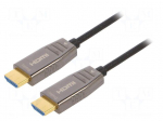 Cable | HDMI plug,both sides | 15m | black | metal